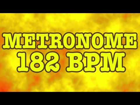 182 BPM Metronome - 10 Minute Metronome - 182BPM Click Track - 10 Minute Timer - Metrónomo 182