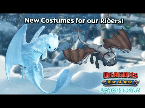 New Dragon Costumes for Light Fury & Toothless! - Snoggletog Update (1.53.6) | Dragons: Rise of Berk