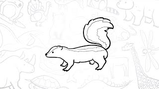 🦨 How to Draw a Simple Skunk | Step-by-Step Lesson 🐾