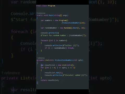 Lazy loading of the loop with Yield
