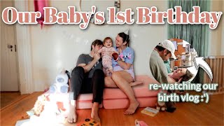 Our Miracle IVF Daughter's First Birthday & Re-watching Our Birth Vlog *emotional*
