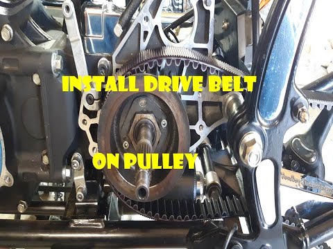 Install New Drive Belt On Pulley Harley Soft Tail