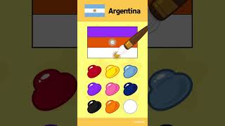 Download lagu Mari kita mewarnai bersama!🖍️｜Bendera Argentina｜Permainan Warna｜JunyTony #Shorts mp3
