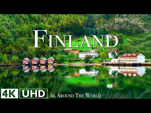 FINLAND 4K - Amazing Aerial Film - Meditation Relaxing Music - Natural Landscape