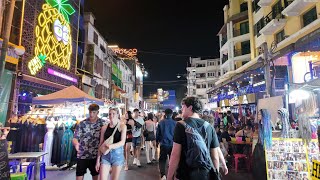 Walking Khaosan Road Crazy Party Street at Midnight | Friday Night