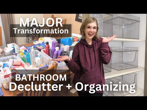 , title : 'Bathroom Declutter and Organize with me: How to clean out your bathroom!'
