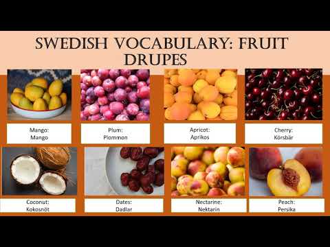 , title : 'Words in Swedish: fruits/ ord på svenska: frukt'