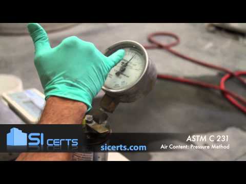 ASTM C231 - ACI Concrete Air Test - Pressure Method