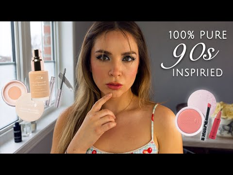 100% PURE WATER FOUNDATION REVIEW + FRUIT-PIGMENTED BLUSHES (MIMOSA, PEACH) | 90S INSPIRED