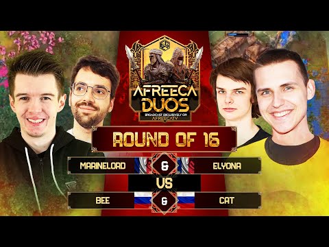 ⚔️  Afreeca Duos Ro16 Bo5: MarineLorD & Elyona vs Bee & CAT | Age Of Empires 4