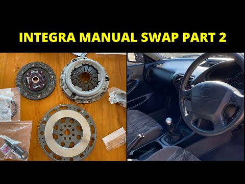 INTEGRA MANUAL SWAP PART 2 (LIGHTENED FLYWHEEL + CLUTCH INSTALL)