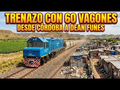 #4 VIAJANDO POR ARGENTINA EN TREN !! LLEVAMOS 60 VAGONES DESDE CORDOBA A DEAN FUNES !!!