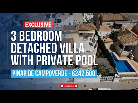 3 bedroom detached villa with private pool in Pinar de Campoverde - €242.500