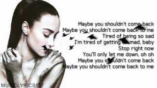 Demi Lovato - Shouldn&#39;t Come Back [Lyrics On Screen]