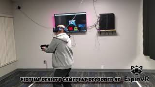 Craig, Dawn, Jim playing LA Deadzone at Espin VR in Mishawaka, IN