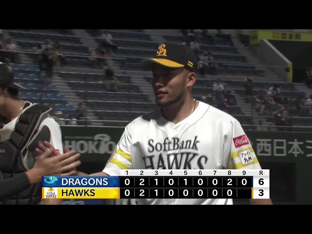 [Farm] The Hawks 'Yuwa Miyasato strikes out two batters struck out closer runs inning 5, 2025 Fukuoka Softbank Hawks vs Chunichi Dragons