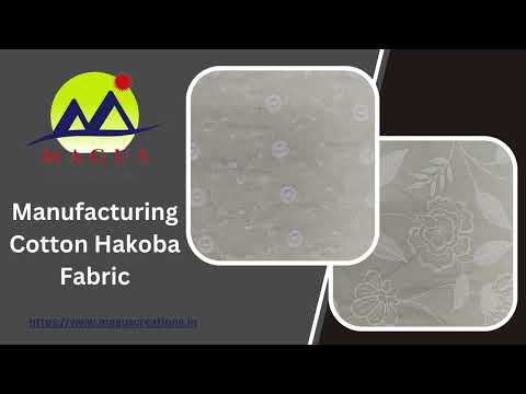 Embroidery Hakoba White Cotton Fabric