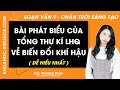 Soạn bài Bài phát biểu của Tổng Thư kí Liên hợp quốc về biến đổi khí hậu | Ngữ văn 9 CTST | Tập 2