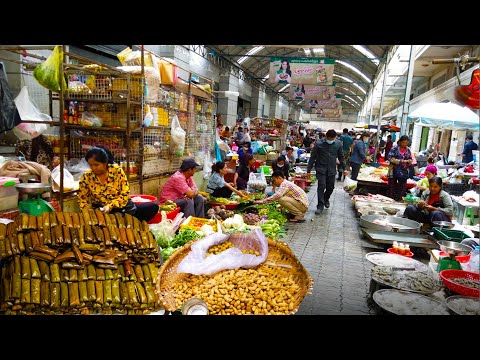 Asian Street Food - A Walk Around Boeung Trabaek Market In Phnom Penh