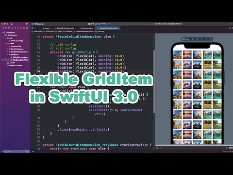 GridItem with Flexible Config | SwiftUI 3.0 | Grid Layout (part 04)