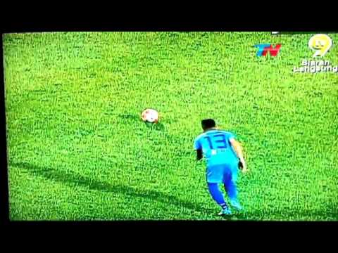 Terrible golazo de tiro libre con efecto