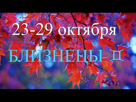 БЛИЗНЕЦЫ ♊️23-29 октября.