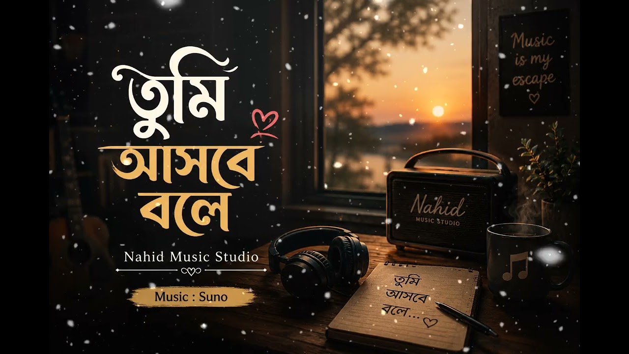 Tumi Ashbe Bole | তুমি আসবে বলে | New Bangla Song by Nahid Music Studio — Official Music Video