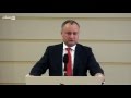 Declarațiile Lui Igor Dodon în Timpul Ședinței Parlamentului Republicii Moldova