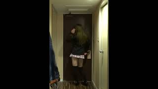 金髪ロングヘアJKコスプレ