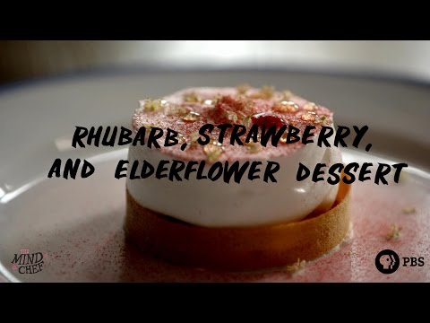 Chef Magnus Nilsson and Pascal Barbot Make A Rhubarb, Strawberry and Elderflower Dessert