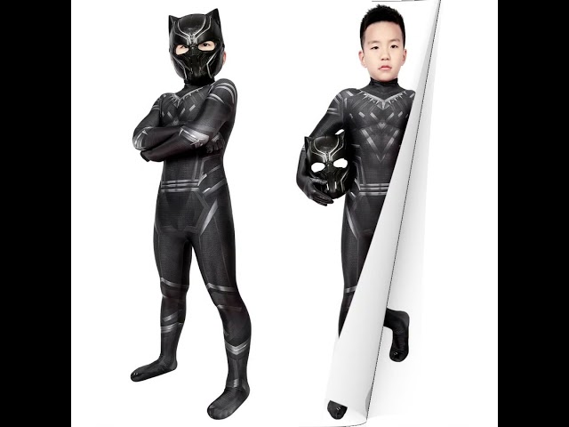 Vídeo relacionado con Rubies Disfraz Black Panther Battle Endgame para niños y niñas, Jumpsuit con cubrebotas y máscara, Licencia Oficial Marvel para cumpleaños, cosplay, fiestas y Carnaval, L (8-10 AÑOS)
