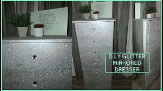 D.I.Y GLITTER MIRRORED DRESSER