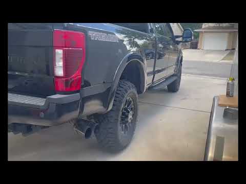 6.7 powerstroke Dpf delete with stock axel back vs mbrp axel back sound.