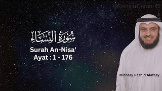 Download lagu Surat An Nisa' | Syeik Mishary Rashid Alafasy | Murottal Merdu mp3