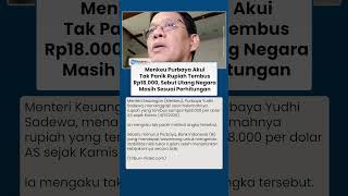 Rupiah Sentuh Rp18.000, Menkeu Purbaya Tegaskan Kondisi Utang Negara Masih Sesuai Perhitungan