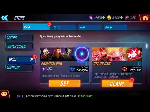 Marvel Strike Force Opening My 1st Ultimus Orb