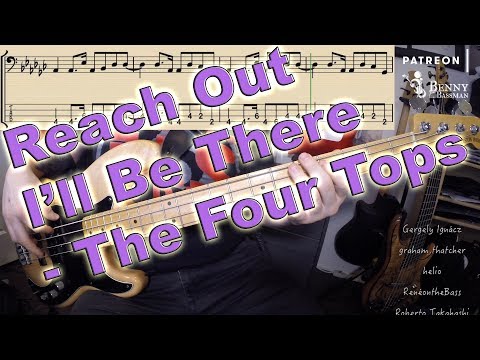 The Four Tops - Reach Out I'll Be There [BASS COVER] - with notation and tabs