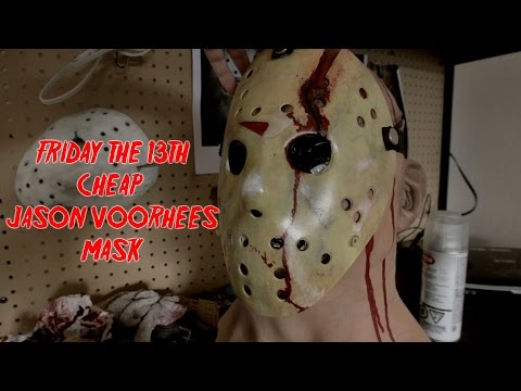 Cheap "From China" Friday the 13th Jason Voorhees Mask Tutorial Paint Breakdown