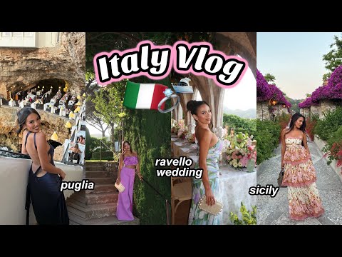 HUGE ITALY VLOG 🇮🇹 travel with me to ravello, amalfi coast wedding, sicily, and puglia!