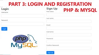 Download the video "Part 3: Complete Login and Registration form using PHP and MySQL database"