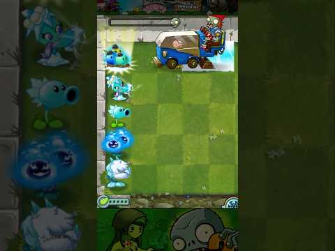PvZ2 - Epic Battle: 5 Blue Plants Power-Up vs. Zomboni #Shorts #pvz #pvz2