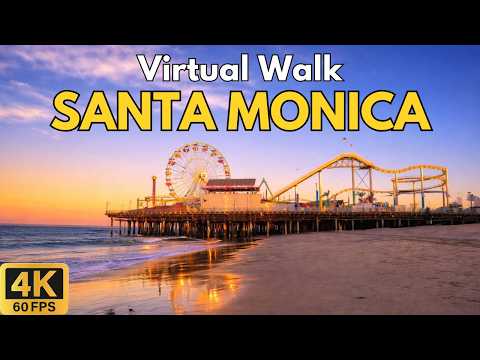 4K Sunrise Beach Walk – Santa Monica Coast & Pier | 33-Min Oceanfront POV Walk