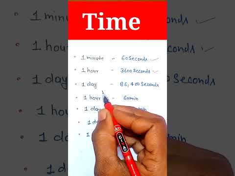 1 hour, 1day, 1week Change to seconds // 1hour = 3600 seconds // 1 week = 168 hours // #shorts