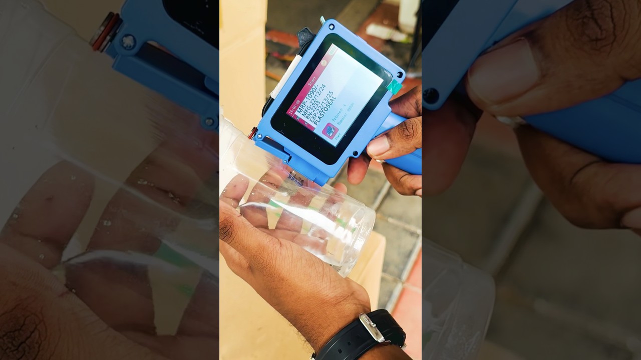 5 Line Printing with Mini Inkjet Printer | Batch, MRP, Date Printing on Pouches & Bottles #printer