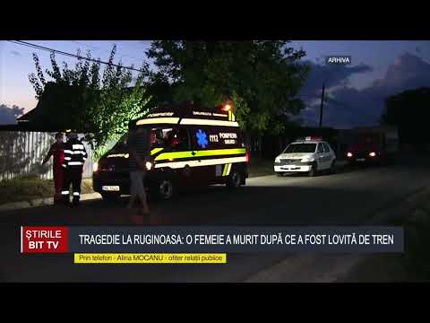 ȘTIRILE BIT TV - TRAGEDIE LA RUGINOASA- O FEMEIE A MURIT DUPĂ CE A FOST LOVITĂ DE TREN