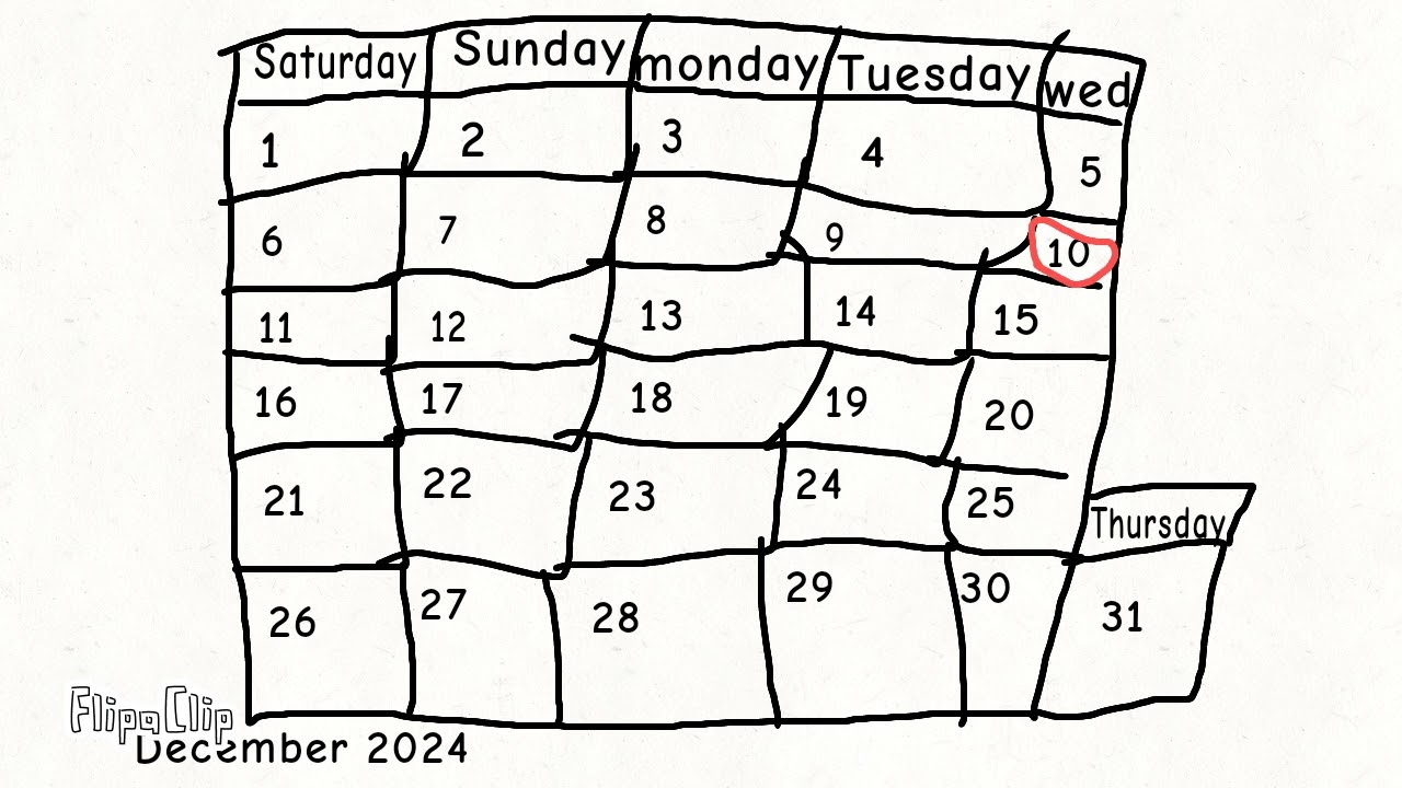 December 2024 calendar