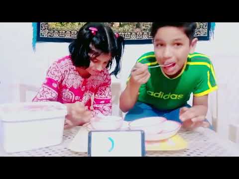ice cream challenge with Unaiza Pari