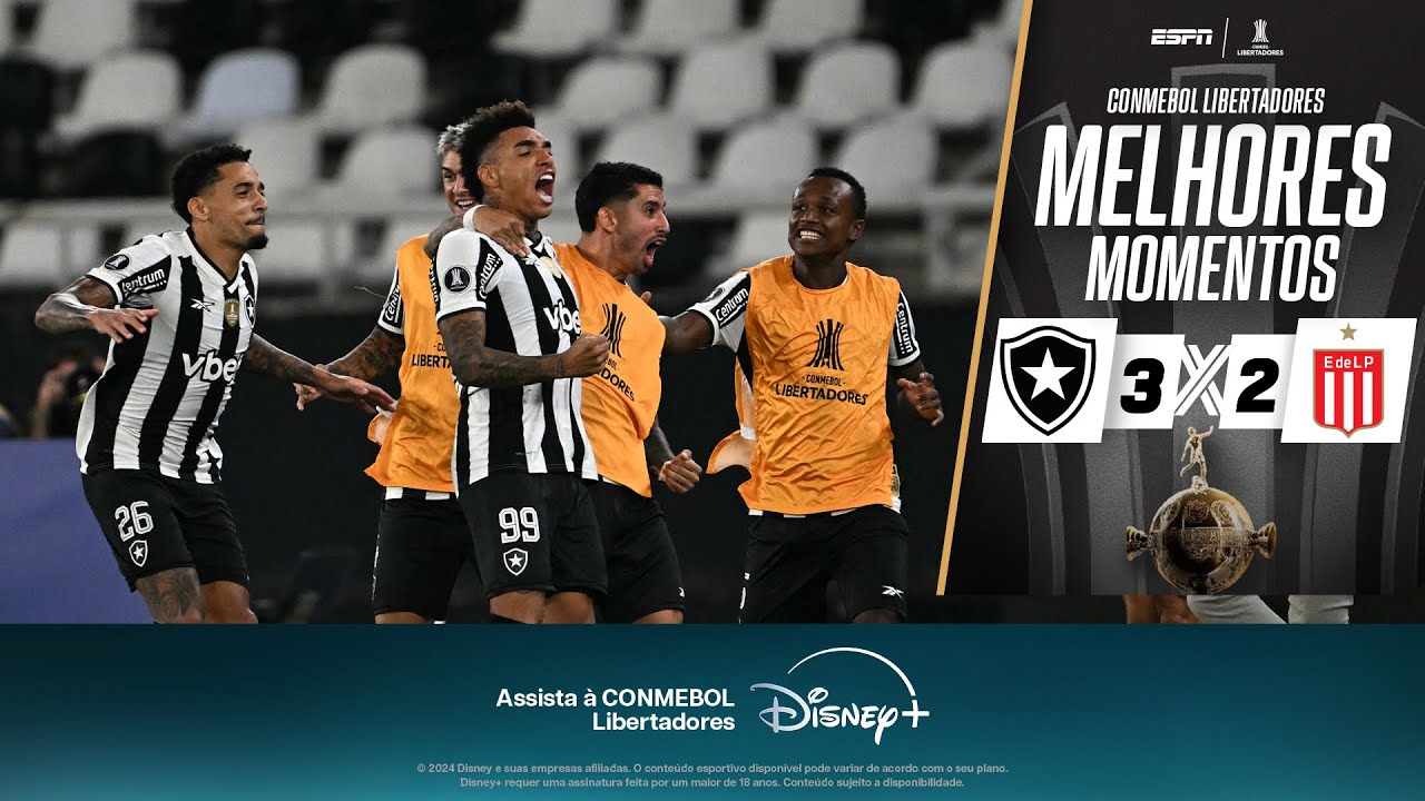 VÍDEO | Gols e melhores momentos da grande vitória do Botafogo sobre o Estudiantes pela Libertadores