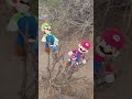 Charlie Throwing Cans At Mario And Luigi And Little Mario And Little Luigi