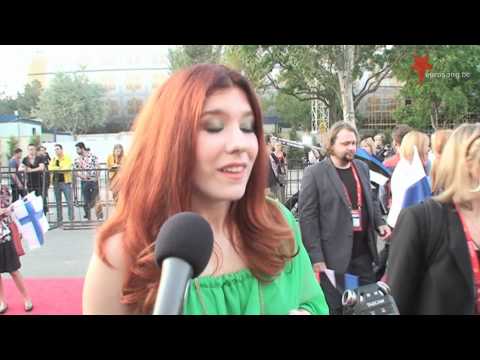 Pernilla Karlsson Finland on the red carpet at the Eurovision 2012 Opening Reception